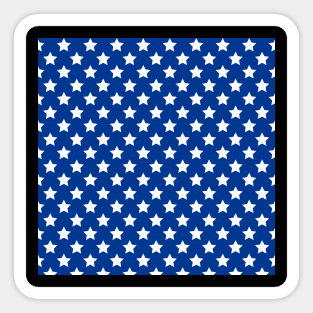 USA Stars White And Blue Sticker